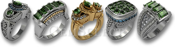 Tsavorite Garnet Rings by GemSelect