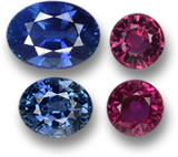 Unheated Ruby and Unheated Blue Sapphire