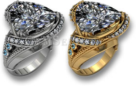 Custom-Made White Topaz Rings by GemSelect