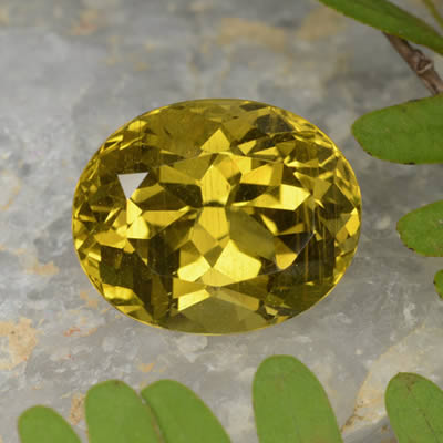 Pietra preziosa gialla dell'apatite