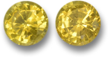Round Yellow Sapphire Pair
