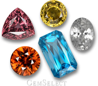 Zircon dans toutes les couleurs de GemSelect