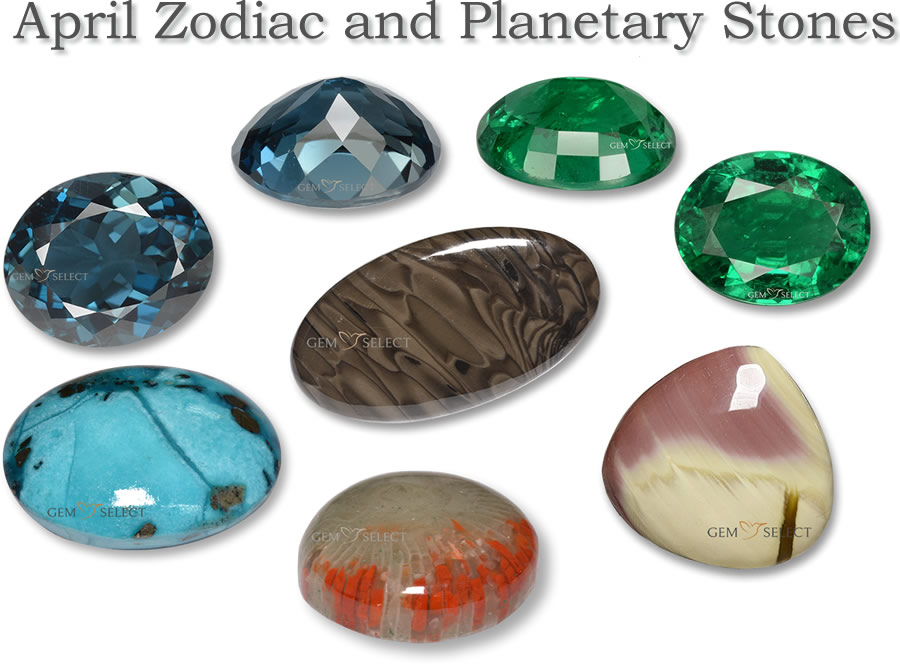 An Image of Zodiac and Planetary Gemstones from GemSelect - Large Image