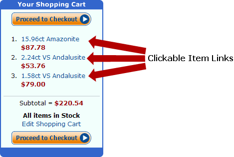 New Shopping Cart Features