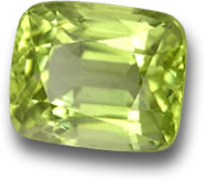 Peridot im Kissenschliff aus Burma