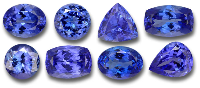 Pierres précieuses de tanzanite de qualité supérieure