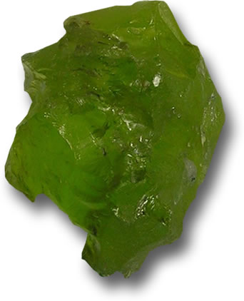 Intense Green Peridot Rough from Pakistan