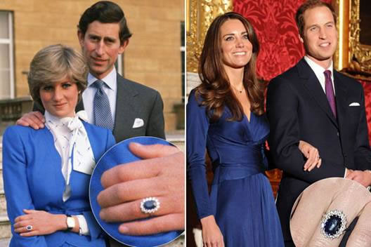 La bague Saphir de la Princesse Diana et Kate Middleton