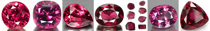 Pierres précieuses naturelles de grenat rhodolite chez GemSelect