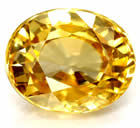 Zircon doré jaune d'Afrique