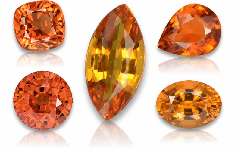 1-2 Carat Orange Sapphire - Natural, Certified
