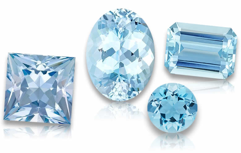 2-8 Carat Aquamarine Gemstones - Natural, Certified