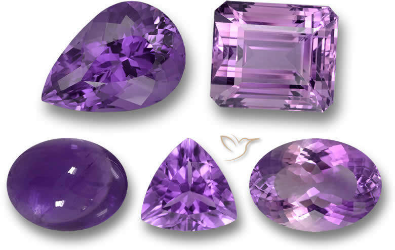 4-10 Carat Amethyst Gemstones - Natural, Certified