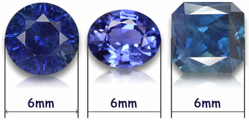 Loose 6mm Sapphire - Natural, Calibrated Gemstones in All Shapes and Colors, Wholesale 6mm Sapphire