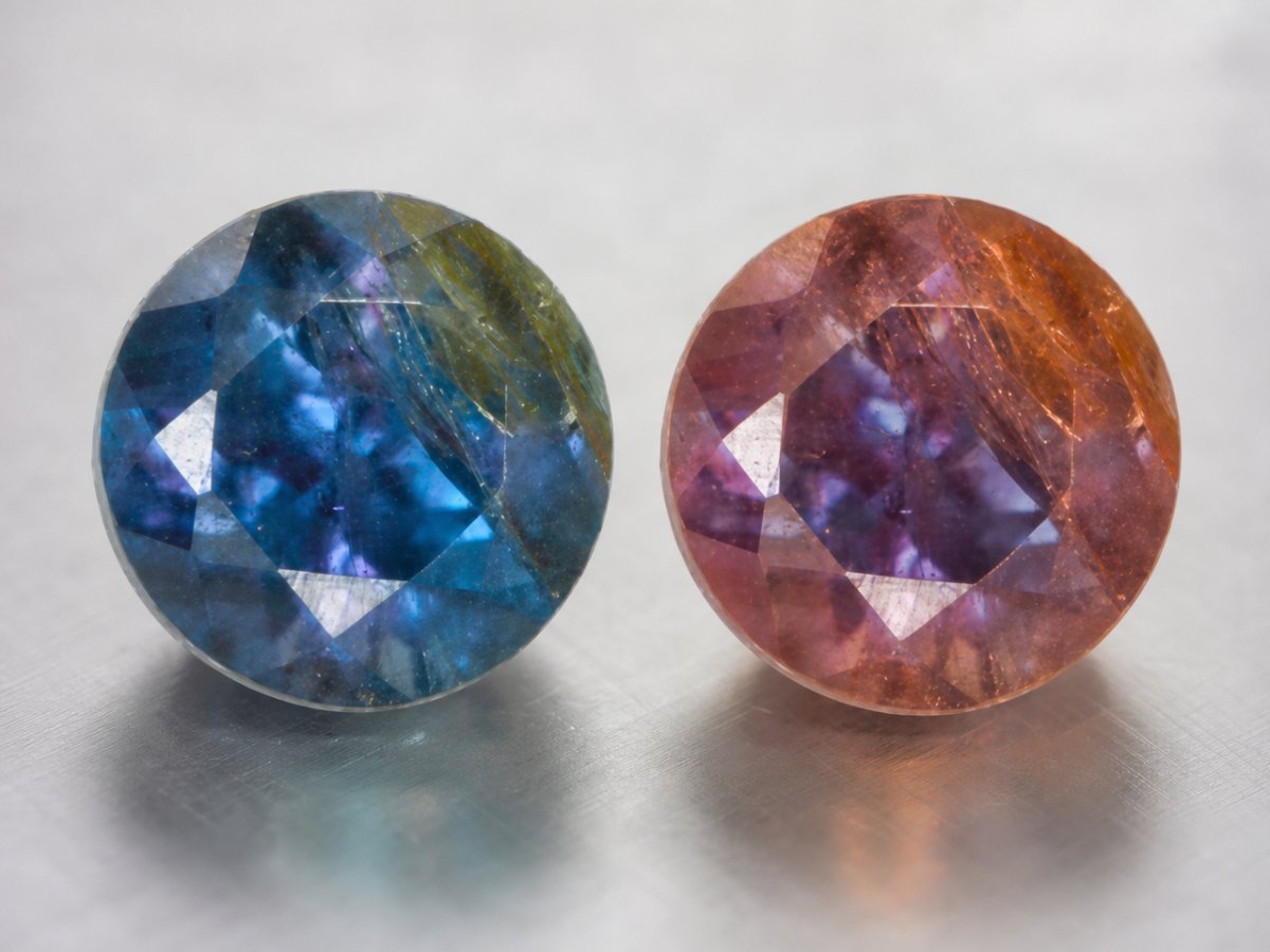 Close-up view of natural Natural gemstone gemstones