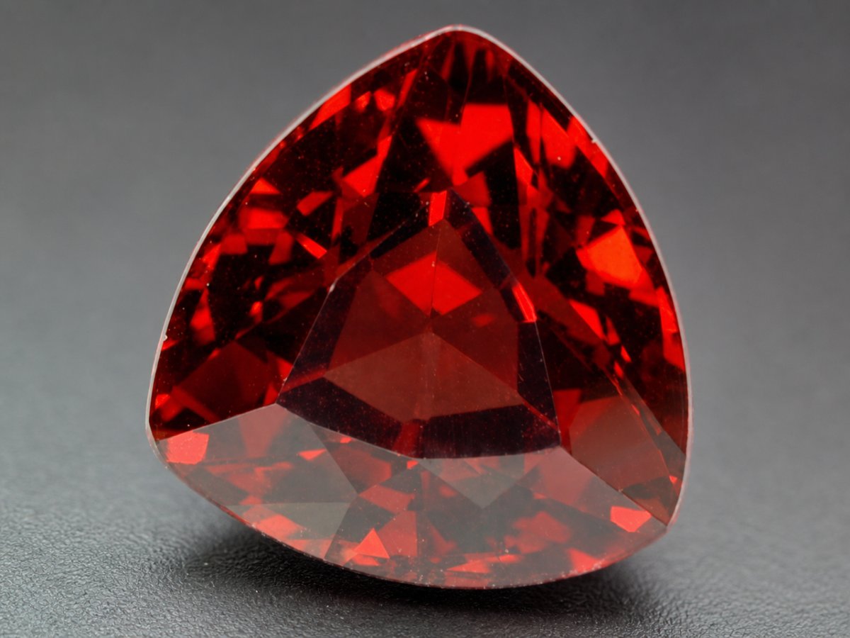 Close-up view of natural Almandine Garnet gemstones