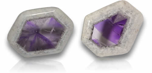 Amethyst-Geodenscheiben-Edelsteine