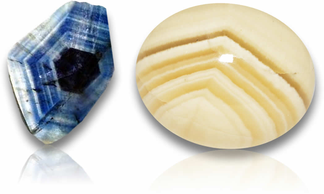 Angular zoning in Gemstones