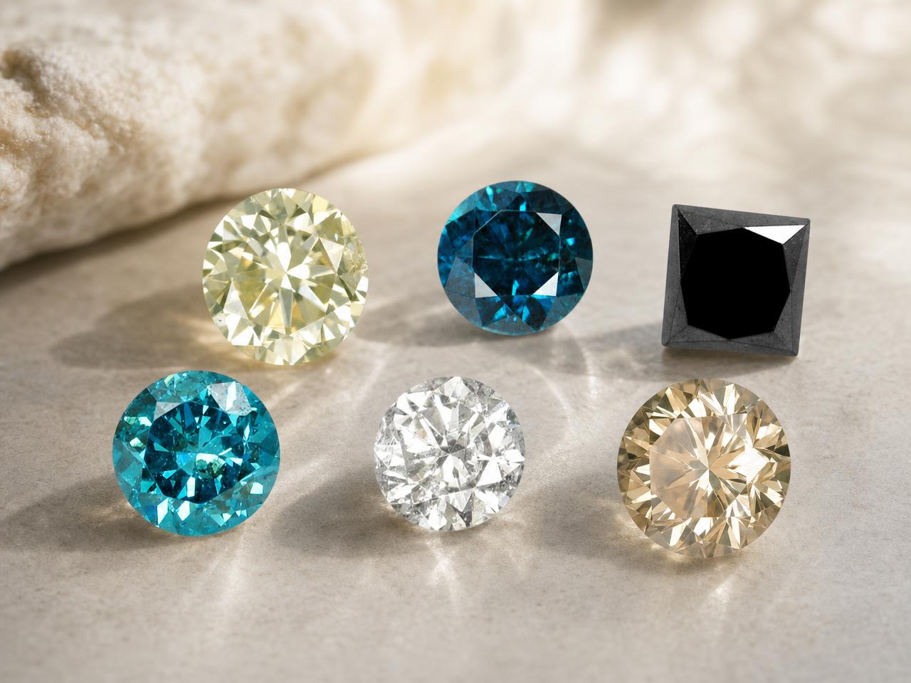 Loose diamond gemstones for April birthstone jewelry