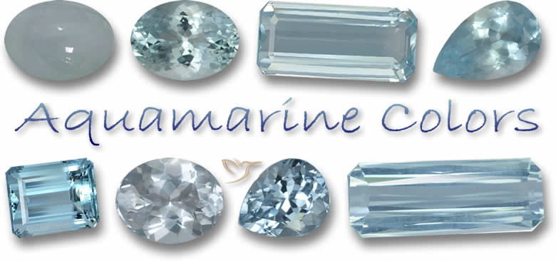 Aquamarine Gemstone Color Chart