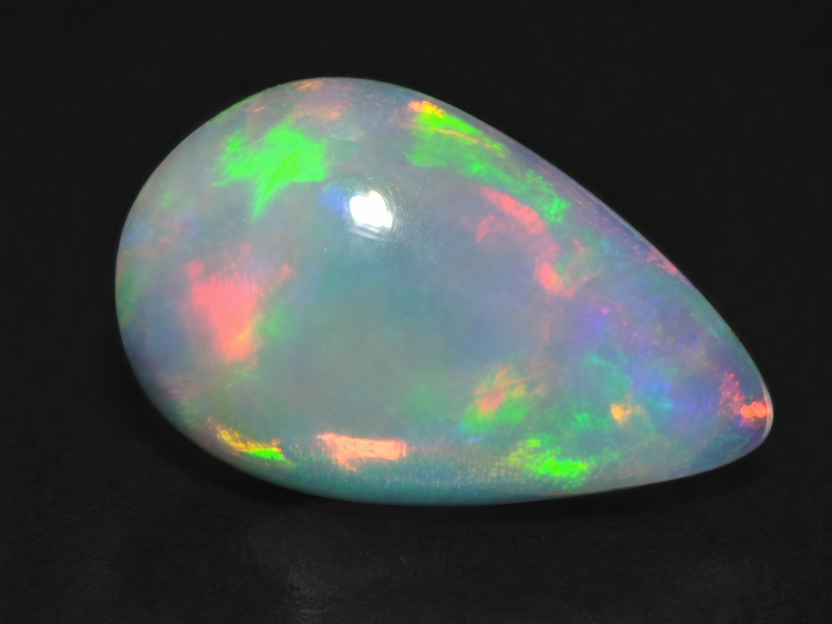 Close-up view of natural Australian Opal gemstones