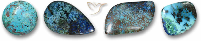 Pedras preciosas de azurita