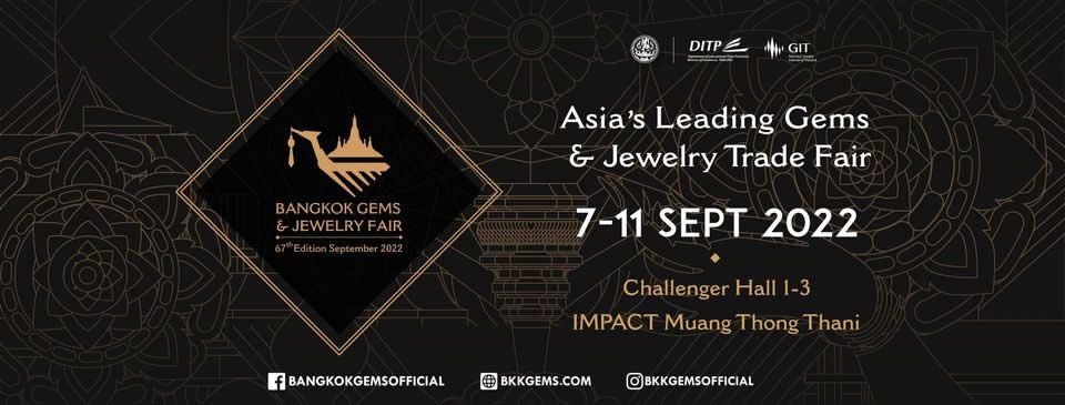Bangkok gems and jewelry fair 2022 - Image credit: www.bkkgems.com