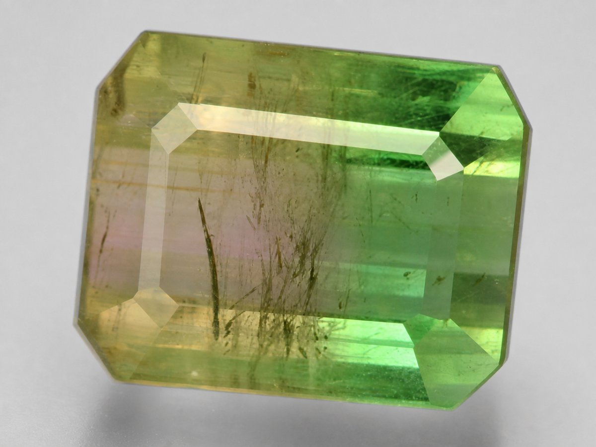 Close-up view of natural Bi-Color Tourmaline gemstones