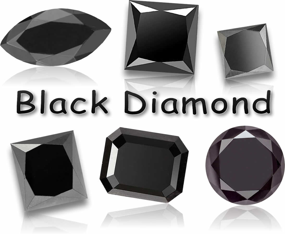 Certified Black Diamond Gemstones from GemSelect