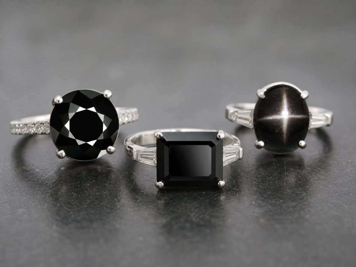 Natural gemstone gemstones shown in jewelry