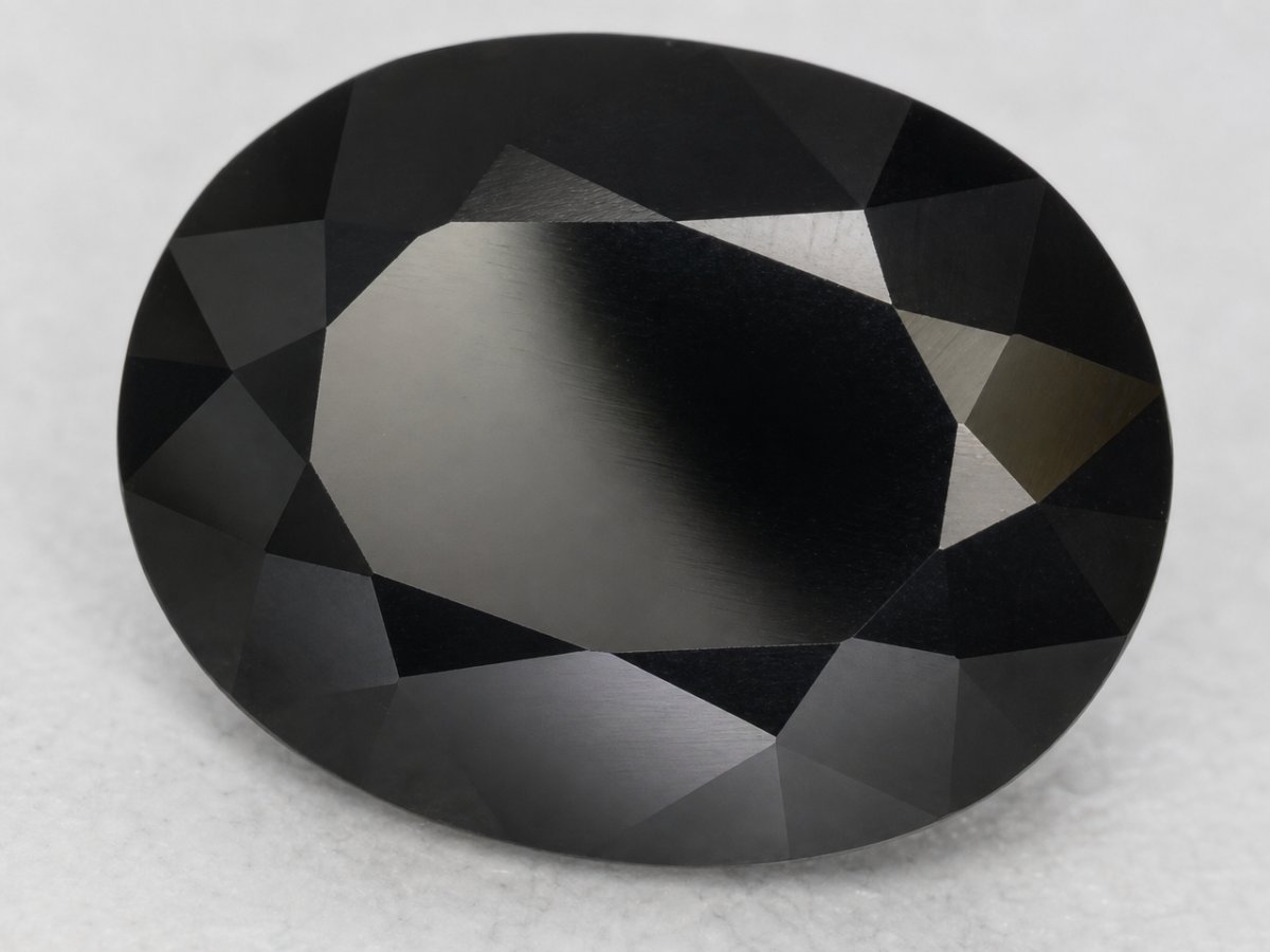 Close-up view of natural Black Tourmaline gemstones