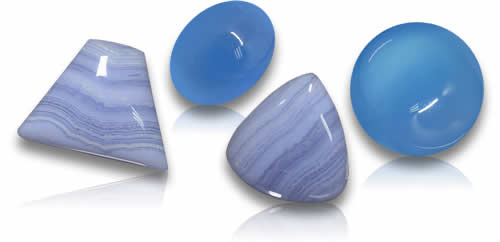 Natural Blue Agate Gemstones