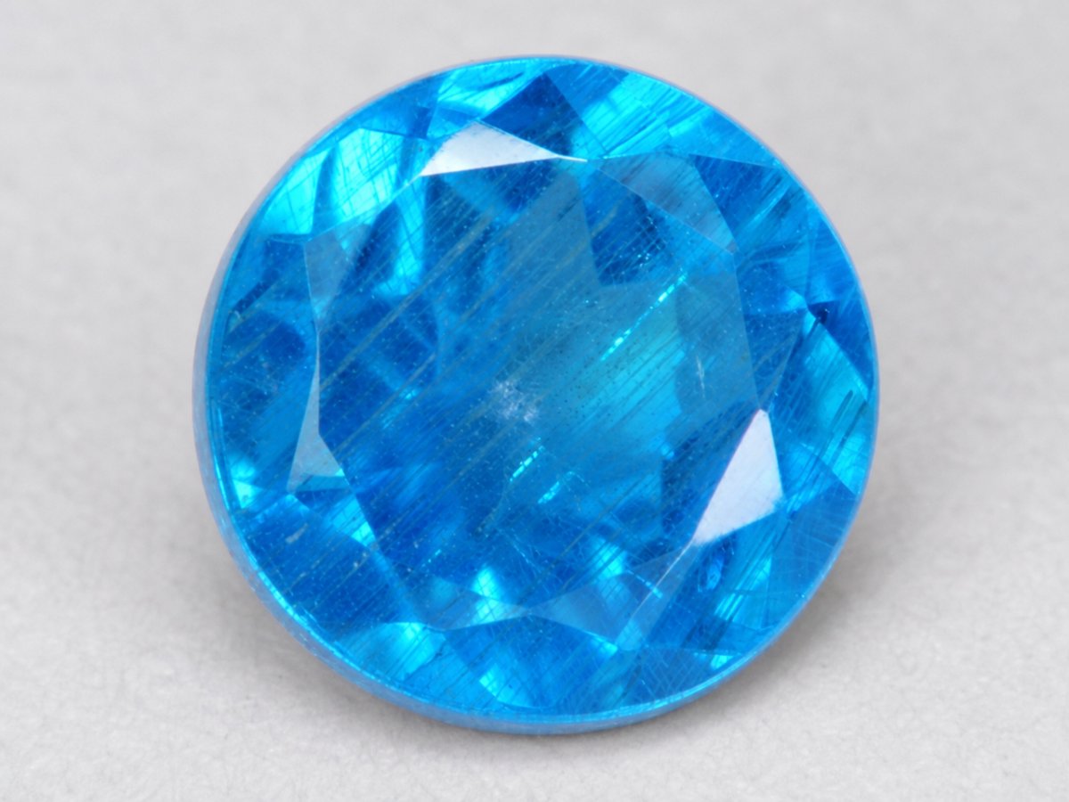 Close-up view of natural Blue Apatite gemstones