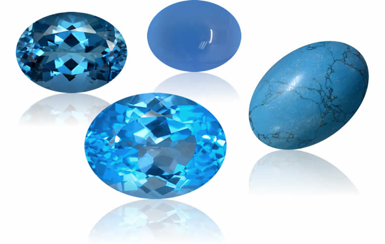 Loose Blue Oval Gemstones for Jewelry Making