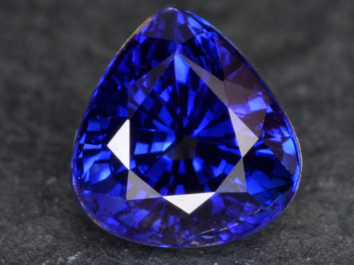 Close-up view of natural Blue Sapphire gemstones
