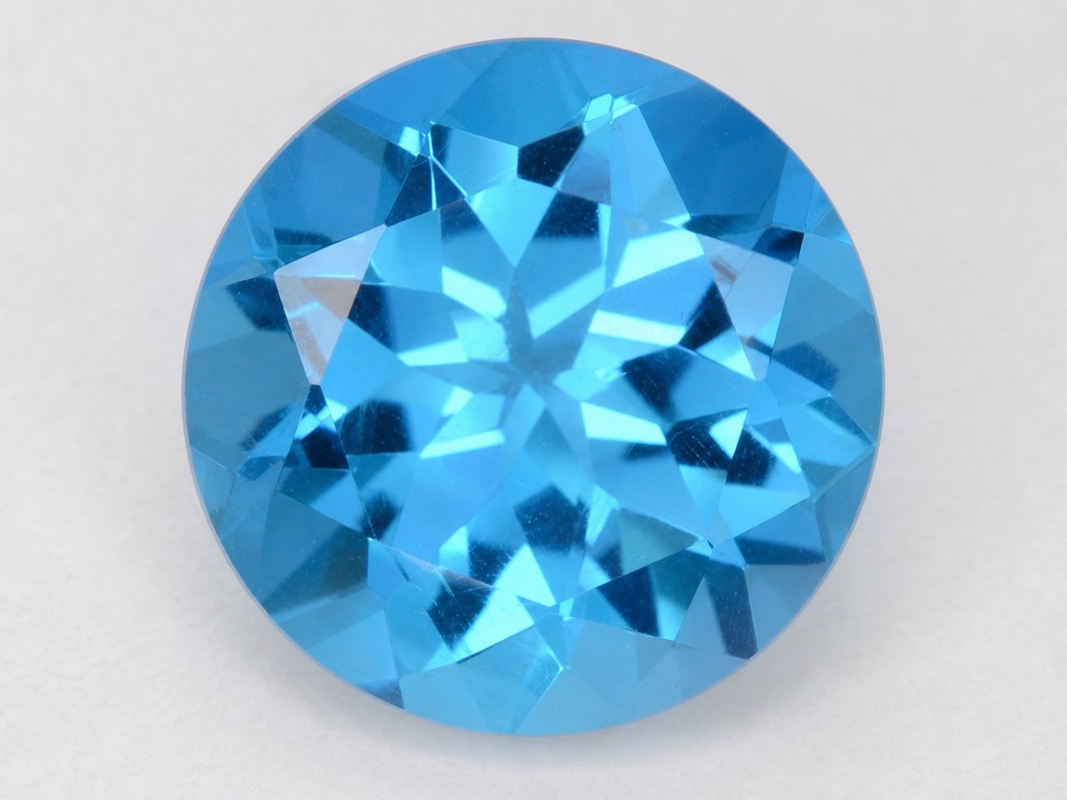 Close-up view of natural Blue Topaz gemstones