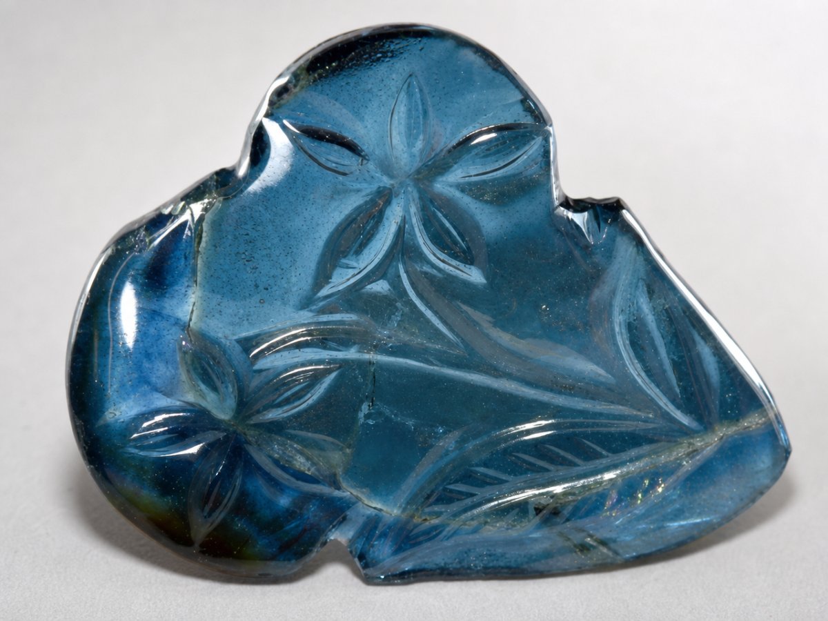 Close-up view of natural Blue Tourmaline gemstones
