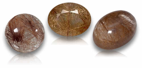Piedras preciosas de cuarzo rutilo