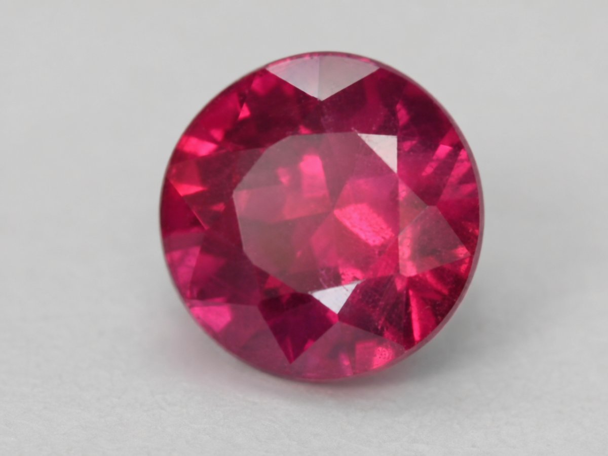 Close-up view of natural Burma Ruby gemstones