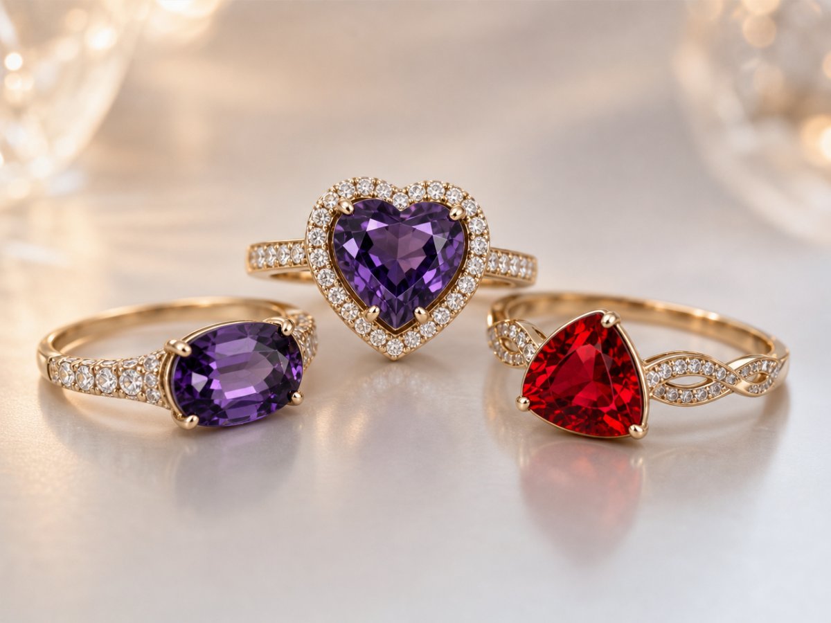 Burma Spinel gemstones shown in jewelry