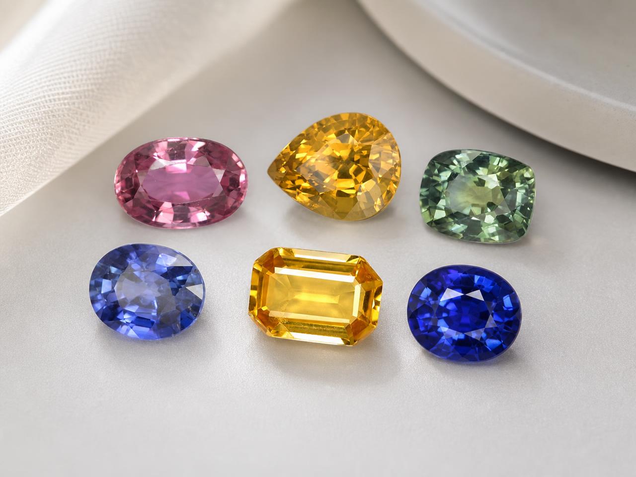Loose 7x5mm calibrated sapphire gemstones