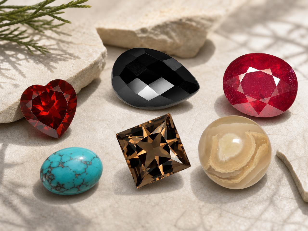 Loose Capricorn birthstones and zodiac gemstones