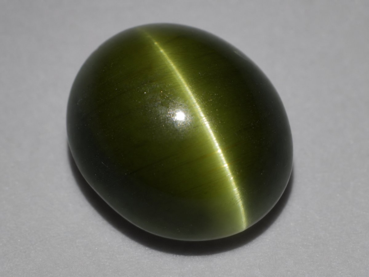 Close-up view of natural Cat's Eye Apatite gemstones