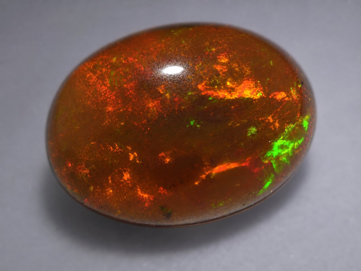 Close-up view of natural Chocolate Opal gemstones