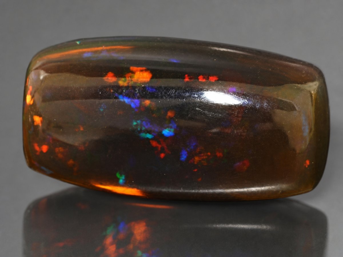 Close-up view of natural Chocolate Opal gemstones
