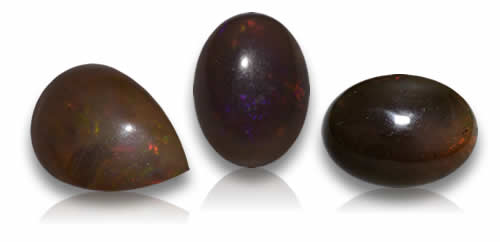 Pierres gemmes d'opale de chocolat