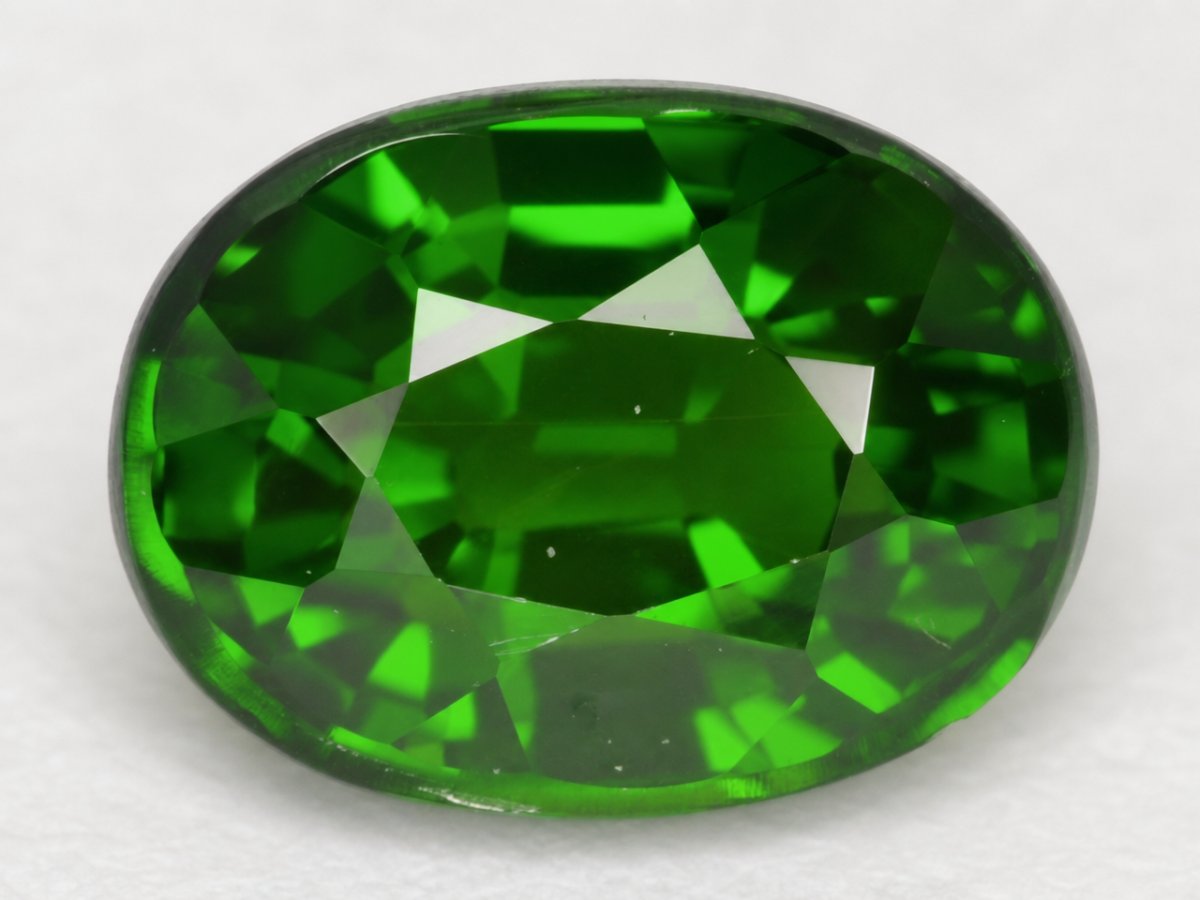 Close-up view of natural Chrome Diopside gemstones