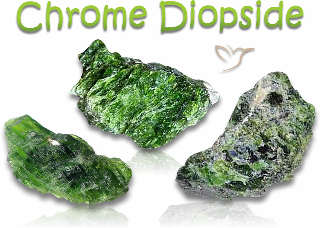 Rough Chrome Diopside Gemstones