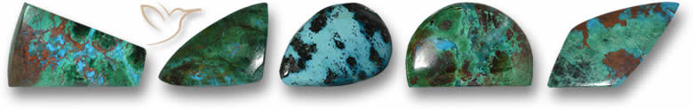 Odd Shaped Chrysocolla Gemstones