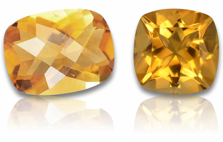 Loose Cushion Cut Citrine Gemstones for Jewelry